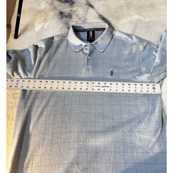 Vintage Phat  Farm Men’s Long Sleeve Baby Blue Three Button Closure Shirt Size X - Picture 9 of 12